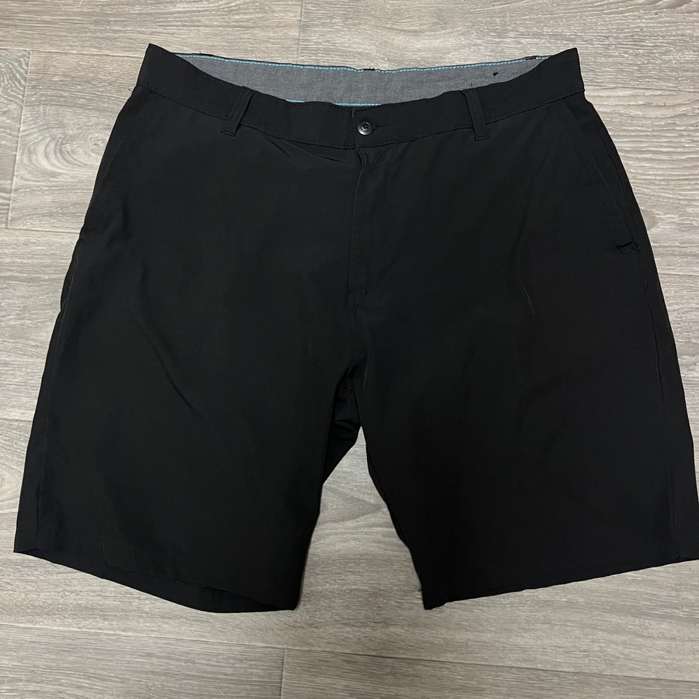 Tapa Hawaii USA Hybrid‎ Shorts Water Resistant Golf Casual Black 38